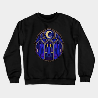 Moon Night window Crewneck Sweatshirt